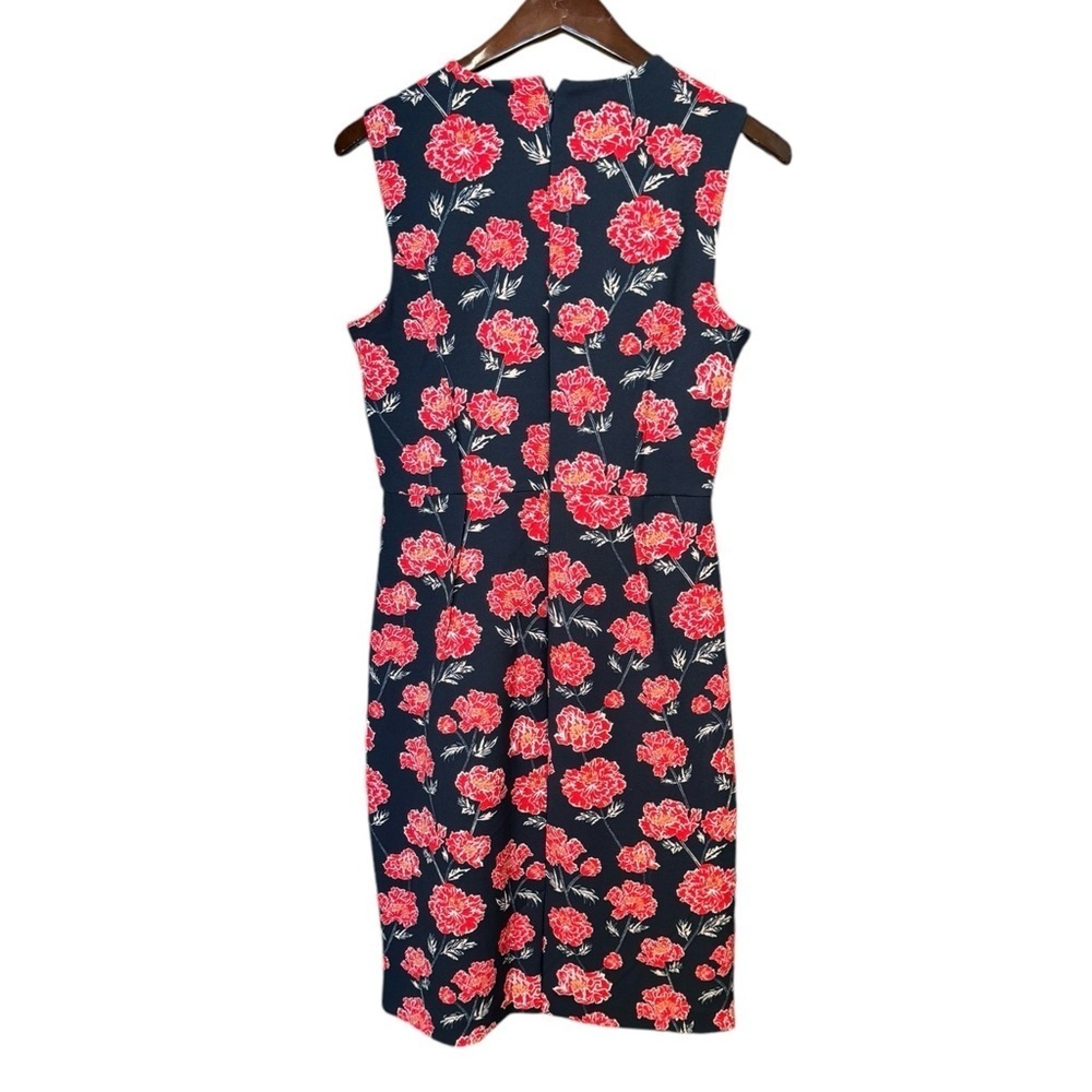 Banana Republic Navy Blue Floral MidI Sheath Dress Poppy Print | Women’s Size 6 - Picture 4 of 13